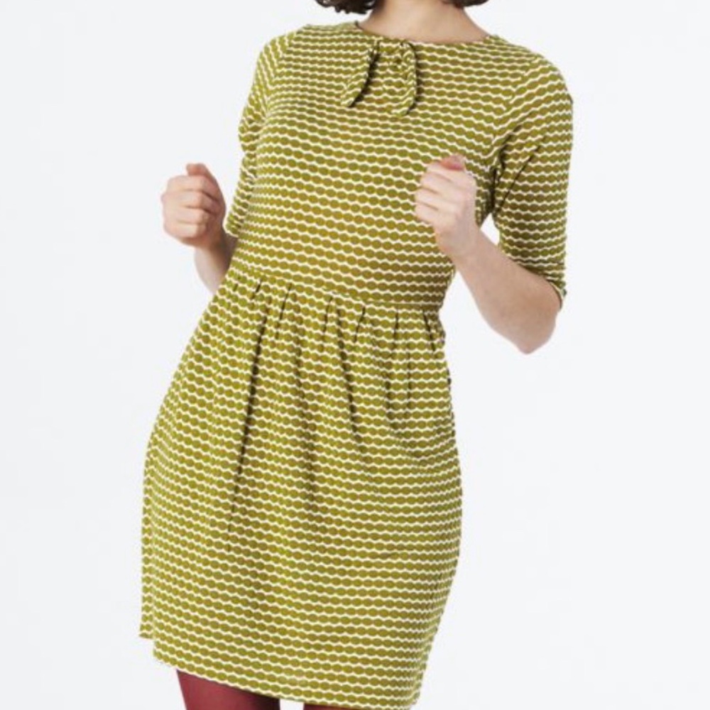 Dear Creatures Green Long Sleeve Dress